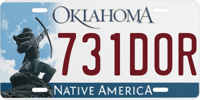 OK license plate 731DOR