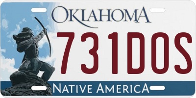 OK license plate 731DOS