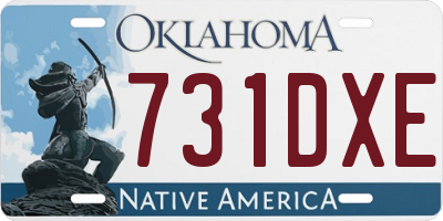 OK license plate 731DXE