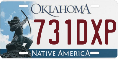 OK license plate 731DXP