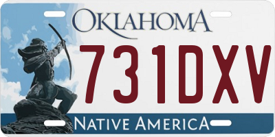 OK license plate 731DXV