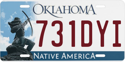 OK license plate 731DYI