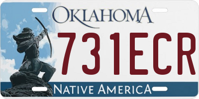 OK license plate 731ECR