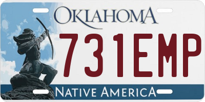 OK license plate 731EMP