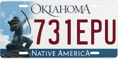 OK license plate 731EPU