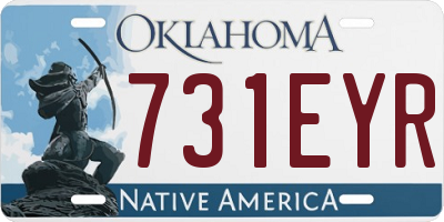 OK license plate 731EYR