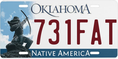 OK license plate 731FAT