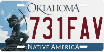 OK license plate 731FAV
