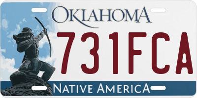 OK license plate 731FCA