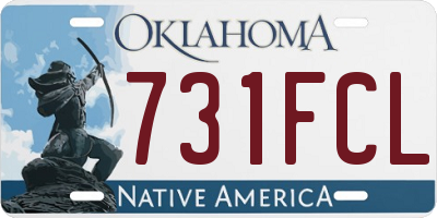 OK license plate 731FCL