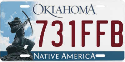 OK license plate 731FFB