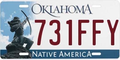 OK license plate 731FFY