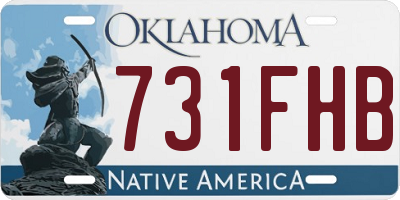 OK license plate 731FHB