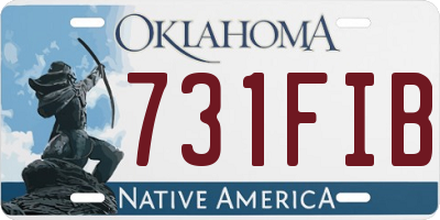 OK license plate 731FIB