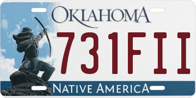 OK license plate 731FII