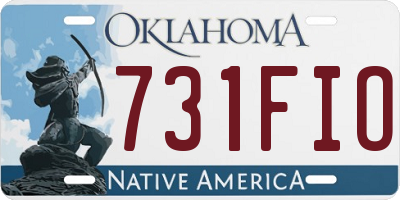 OK license plate 731FIO