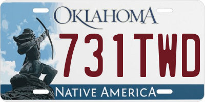 OK license plate 731TWD