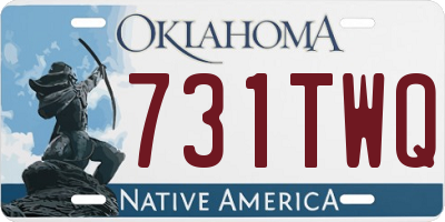 OK license plate 731TWQ