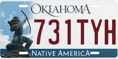 OK license plate 731TYH