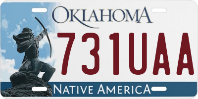 OK license plate 731UAA