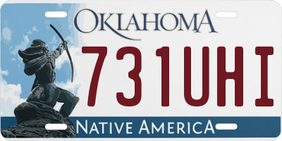 OK license plate 731UHI