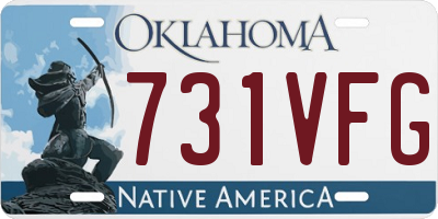OK license plate 731VFG