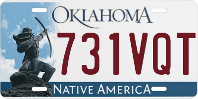 OK license plate 731VQT