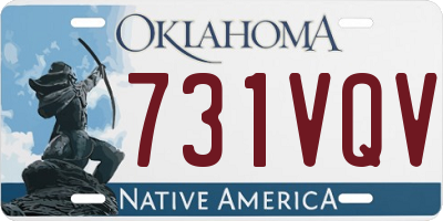 OK license plate 731VQV