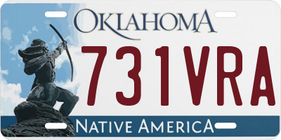 OK license plate 731VRA