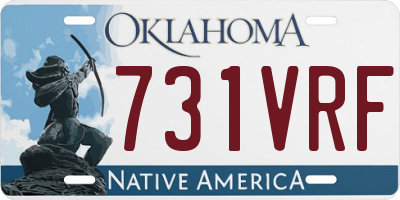 OK license plate 731VRF