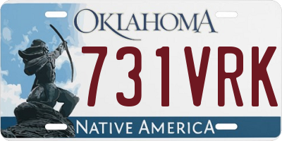 OK license plate 731VRK