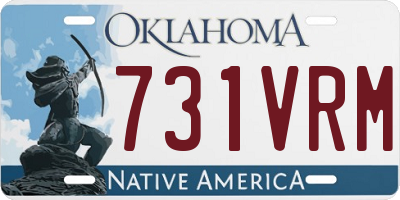 OK license plate 731VRM