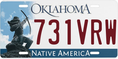 OK license plate 731VRW