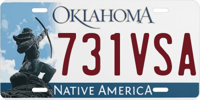 OK license plate 731VSA