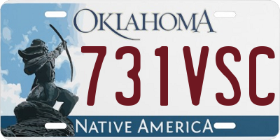 OK license plate 731VSC