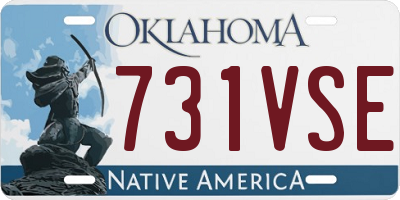 OK license plate 731VSE