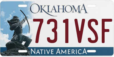 OK license plate 731VSF