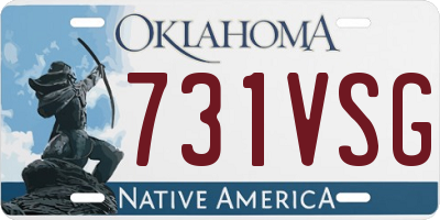 OK license plate 731VSG