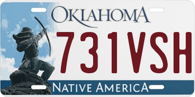 OK license plate 731VSH