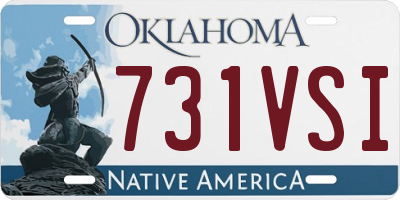 OK license plate 731VSI