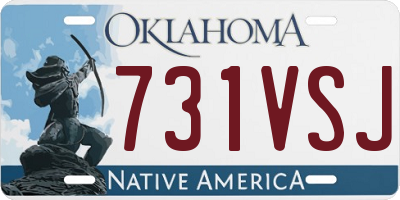 OK license plate 731VSJ
