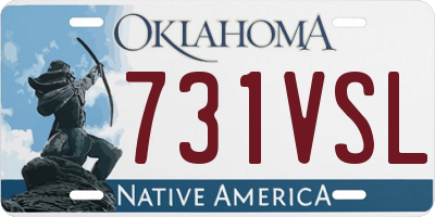 OK license plate 731VSL