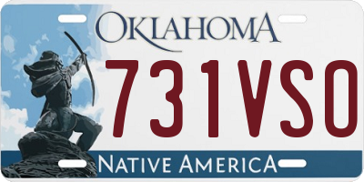 OK license plate 731VSO
