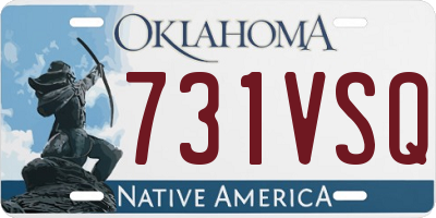 OK license plate 731VSQ