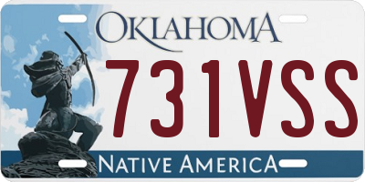 OK license plate 731VSS
