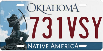 OK license plate 731VSY