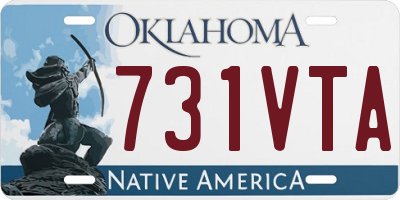 OK license plate 731VTA