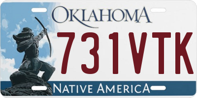 OK license plate 731VTK