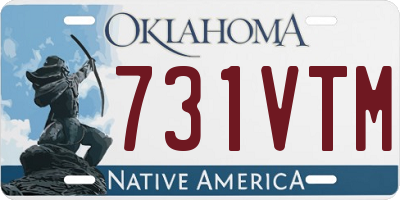 OK license plate 731VTM