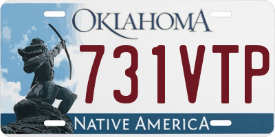 OK license plate 731VTP